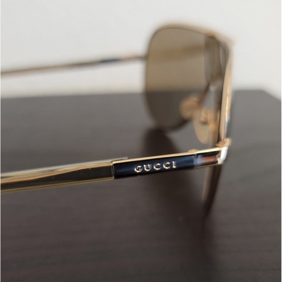GUCCI Sunglasses Unisex 130 GG 1650/S T4R Vintage Made In Italy *CRACK* - Picture 3 of 8